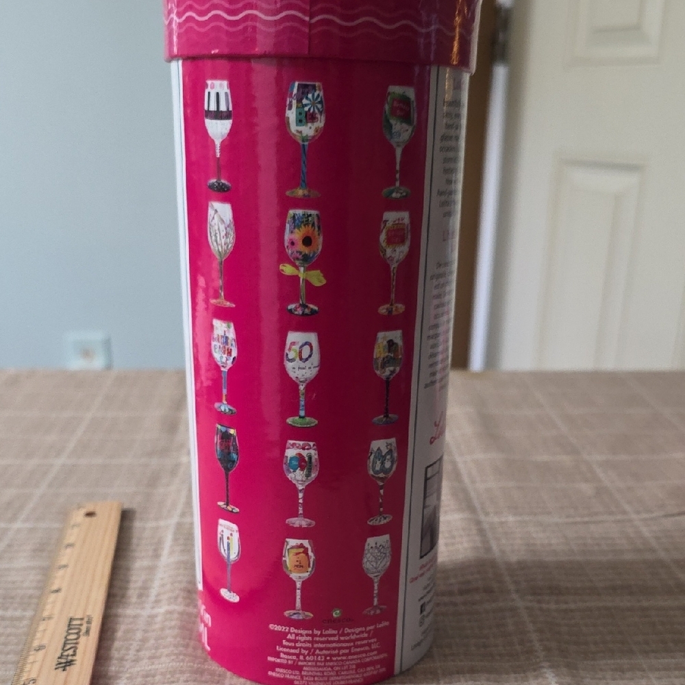 Lolita Happy 70th Birthday Wine Glass - Gold and Pink Accents - Picture 10 of 12